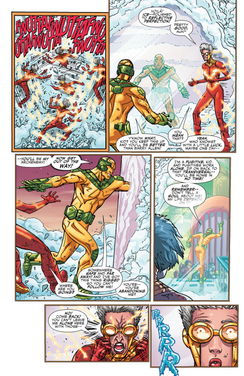 Flash and Mirror Master 3000 team-up…kinda.from Justice League 3001 #5