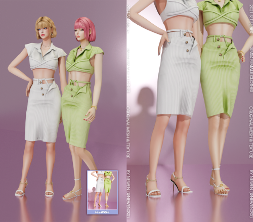 Set Series  [ FEEL SOMETHING DIFFERENT ] set - Female[newen]FSD-belted_skirt  20 swatch[newen]FSD-Ja