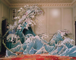 superbestiario:  Xiao Wen Ju, Asia Chow, Jacob K, Liu Wen, March 2012, Millinery, Tim Walker, W Magazine . 