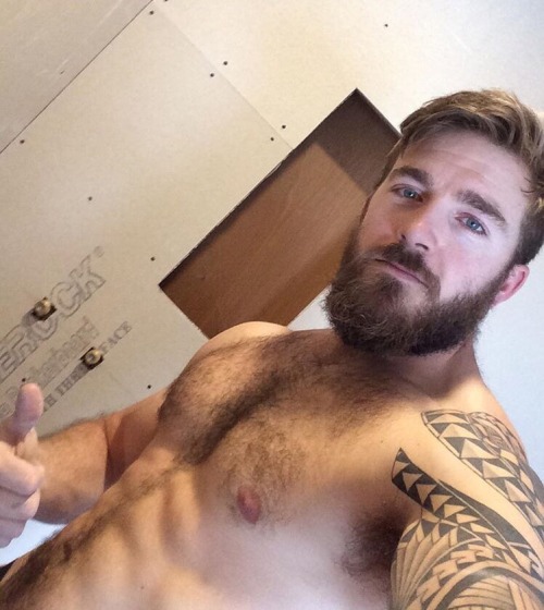 Men. Beards. Muscle. Tats.