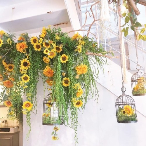 kawaii-box-co:Botanist Cafe in Tokyo, Japan serves these amazingly sunny sunflower smoothies! ☀️ The