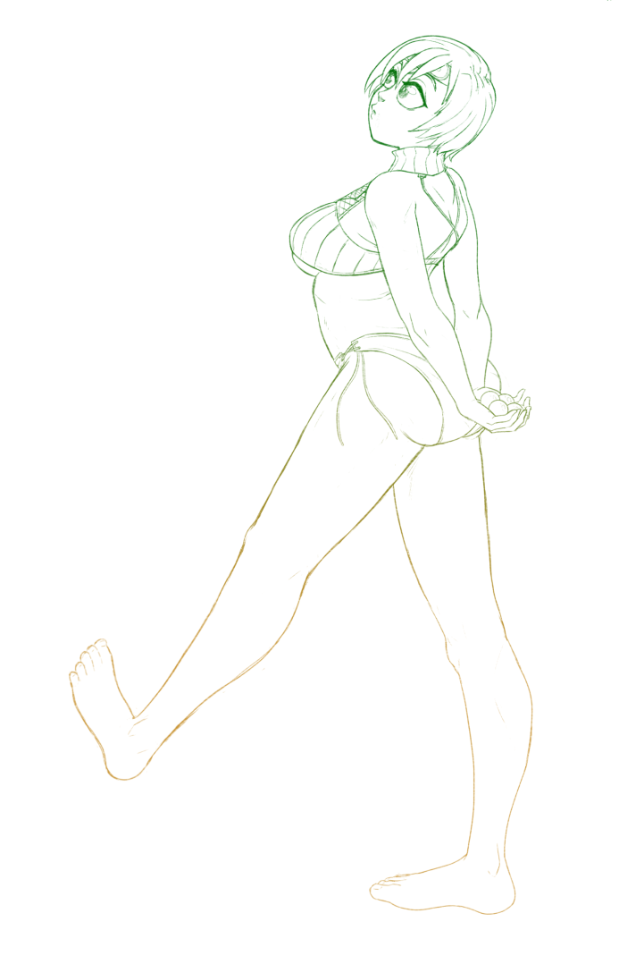 ronmcc:Final Fantasy VII Beach Girls - Sketch