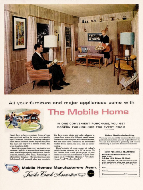 Mobile Home Manufacturers Association, 1959Adjusted for inflation, this mobile home would cost $615 