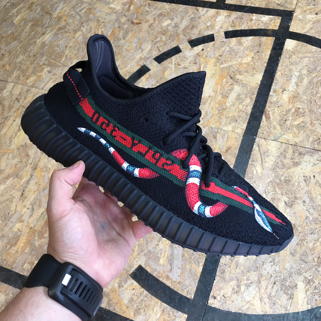 Melonkicks — Custom YEEZY 350 v2 BRED Snake”...