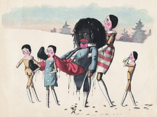 The golliwog was a rag doll that came out of the blackface minstrel tradition. Once a popular toy, i