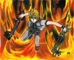 Kh13:  Amazing Roxas Drawing By Kh13.Com User Kiyomi Hartz.