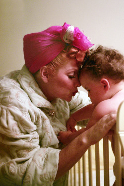 Lucille Ball with her daughter Lucie c. 1952