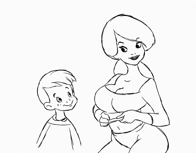 inusen6:  When a mother surprises her son  All characters depicted are intended to