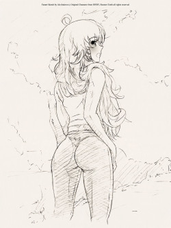 ale-halexxx:  scan request, yang from rwby with yoga pants…