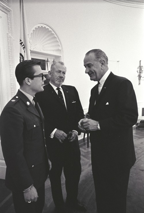 LBJ and John Steinbeck
lbjlibrary:
“     December 4, 1966. LBJ speaks with John Steinbeck, who is soon to travel to Vietnam. He will stay for five months, until April 1967. As you can tell from this conversation, the President and Steinbeck were very...