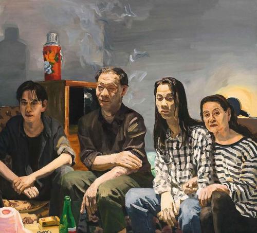 thunderstruck9:Liu Xiaodong (Chinese, b. 1963), Sons, 1995. Oil on canvas, 137.5 x 152 cm.