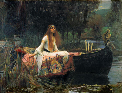 artist-waterhouse: The Lady of Shalott, 1888, John William Waterhouse Medium: oil,canvas