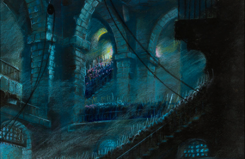 Concept art for The Black Cauldron by Mel ShawDisney acquired the rights to Lloyd Alexander’s The Pr