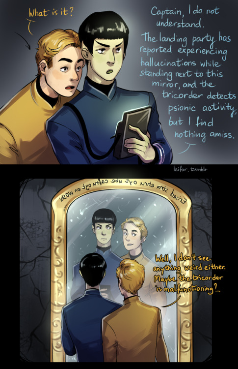 leifor - Spock and Jim come across the Mirror of...