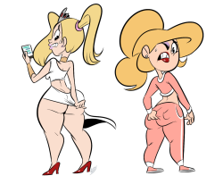 dacommissioner2k15:   Halloween Jam 2015: Eris and Courtney  COMMISSIONED ARTWORK done by: Lookatthatbuttyo Concept and idea: me The last Halloween commissioned pinup for this year. Eris from The Grim Adventures of Billy &amp; Mandy and Courtney Babcock