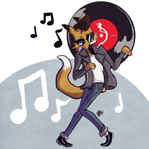 I drew a rockabilly fox for last weeks WeDraw on vine. By the way I’m one of the hosts and you
