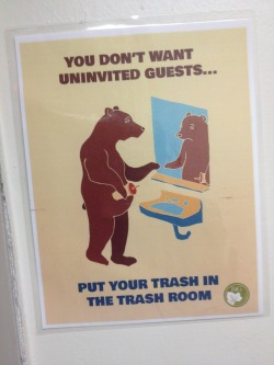 assbaka:  kidcrimefighter:  is… a bear going to come into my room? my room on the third floor, in the middle of a city? are you going to SEND the bear, is that what this is saying  what in the hecko is a trash room???   I will leave out all the trash
