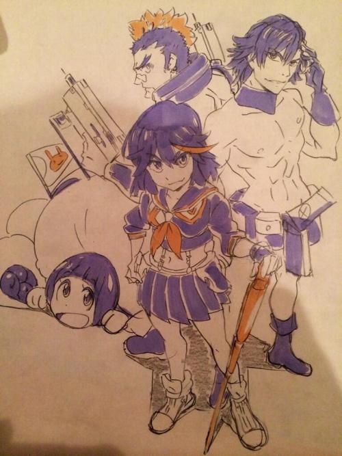 animeslovenija:  Kill la Kill sketches posted by animator Kōtarō Nakamori on twitter. 