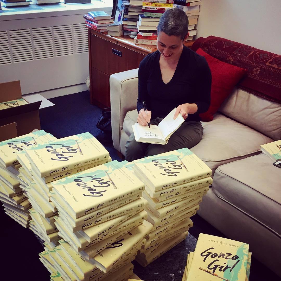 Author Cheryl Della Pietra is in the office signing stacks of her new novel GONZO GIRL, out 7/28! Piper Kerman recommends Gonzo Girl as “An intense story, Della Pietra’s tale about writing, firearms, psychotropics, and the pros and cons of hot tubs...