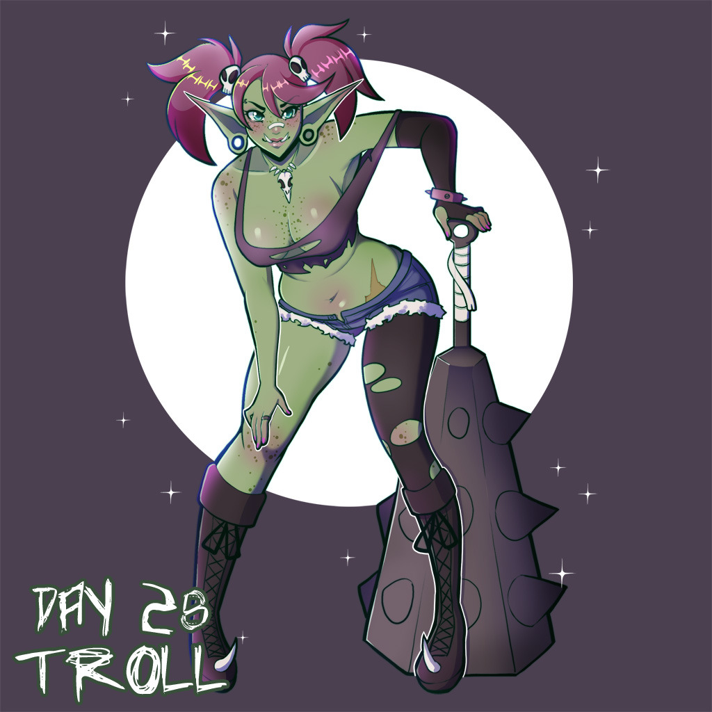 rabbureblogs: redrabbu:   Day 28: Troll This day was unclaimed, so she’s available