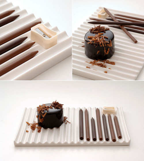 itscolossal:  Edible Chocolate Art Supplies by Nendo