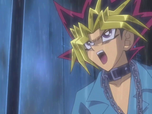 Here we have Yami in Pajamas standing in the rain talking to the Spirit f the Ring..Can he just remo