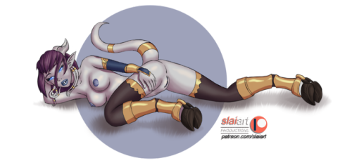 drgraevling:  slaiart:My newest project. @Drgraevling ’s draenei named Monara! I love how this turned out and I hope you do too! Cute draenei butt.