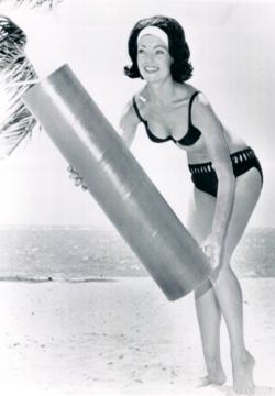 Bikini model with dynamite, 1965.