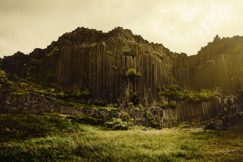 Panská skála is a columnar basalt formation in north central Czech Republic. It might 