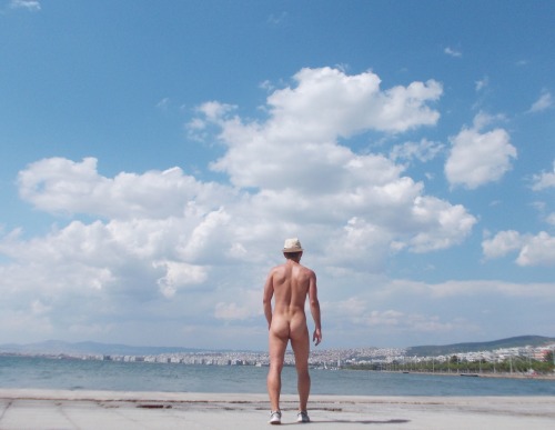 Porn urbannudism:Urban nudism in Nea Paralia Thessaloniki photos