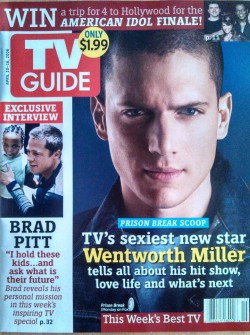 pvtwitt:  While cleaning out my basement, I found this old issue of TV Guide from April 2006 with Wentworth Miller on the cover. I miss seeing him on TV! 