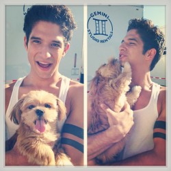 theodoreraeken:   Tyler Posey + Chewy (◡‿◡✿)