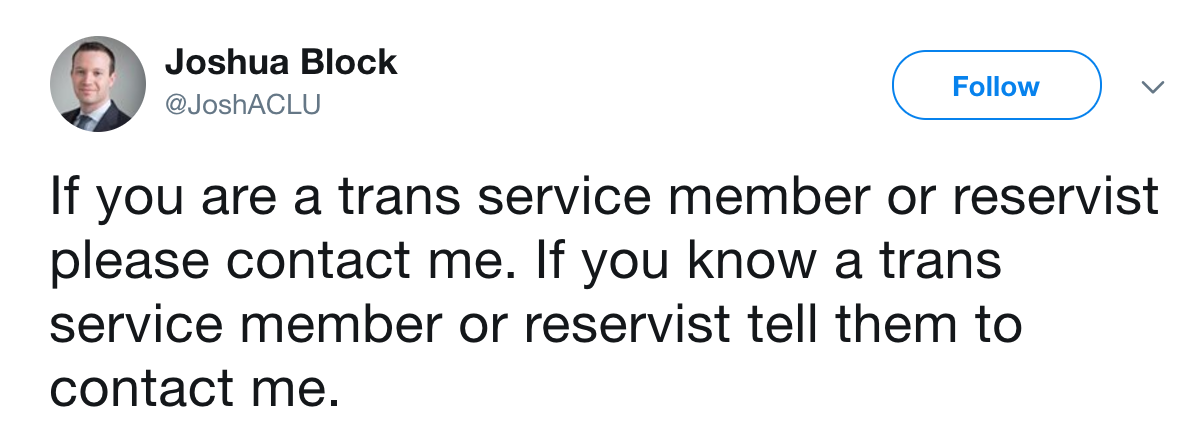 theartoftransliness:Today Donald Trump tweeted that transgender people will no longer