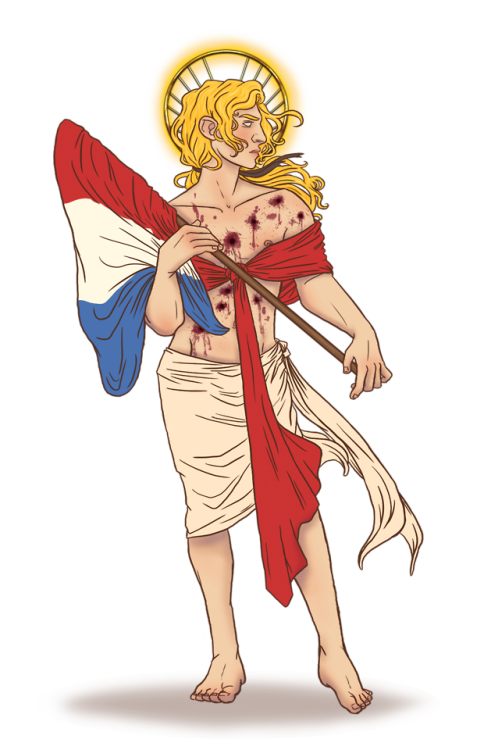 littlesmartart:a transparent martyr enjolras for your blog because I just can’t stop myself co