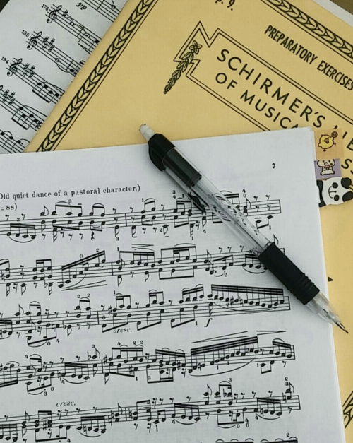 bookmarked some bach i’ve been working on with cute sticky tabs so i would actually flip to the page