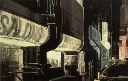 Evilnol6:  .”Blade Runner” Concept Art By Syd Mead 