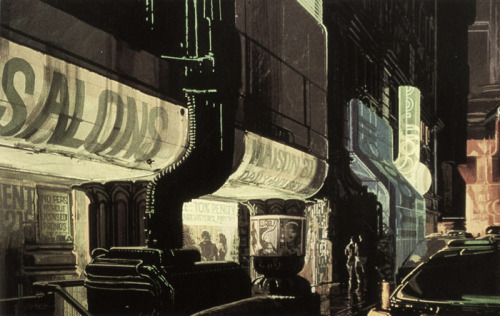 ”Blade Runner” concept art by Syd Mead