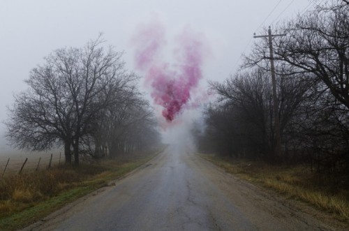   Irby Pace’s Color Explosions    Texas-based artist Irby Pace‘s works can be described as haunting and ethereal. In his series “Idle Voids,” Pace uses various outdoor spaces and adds his own “pop” of color to each environment in the form