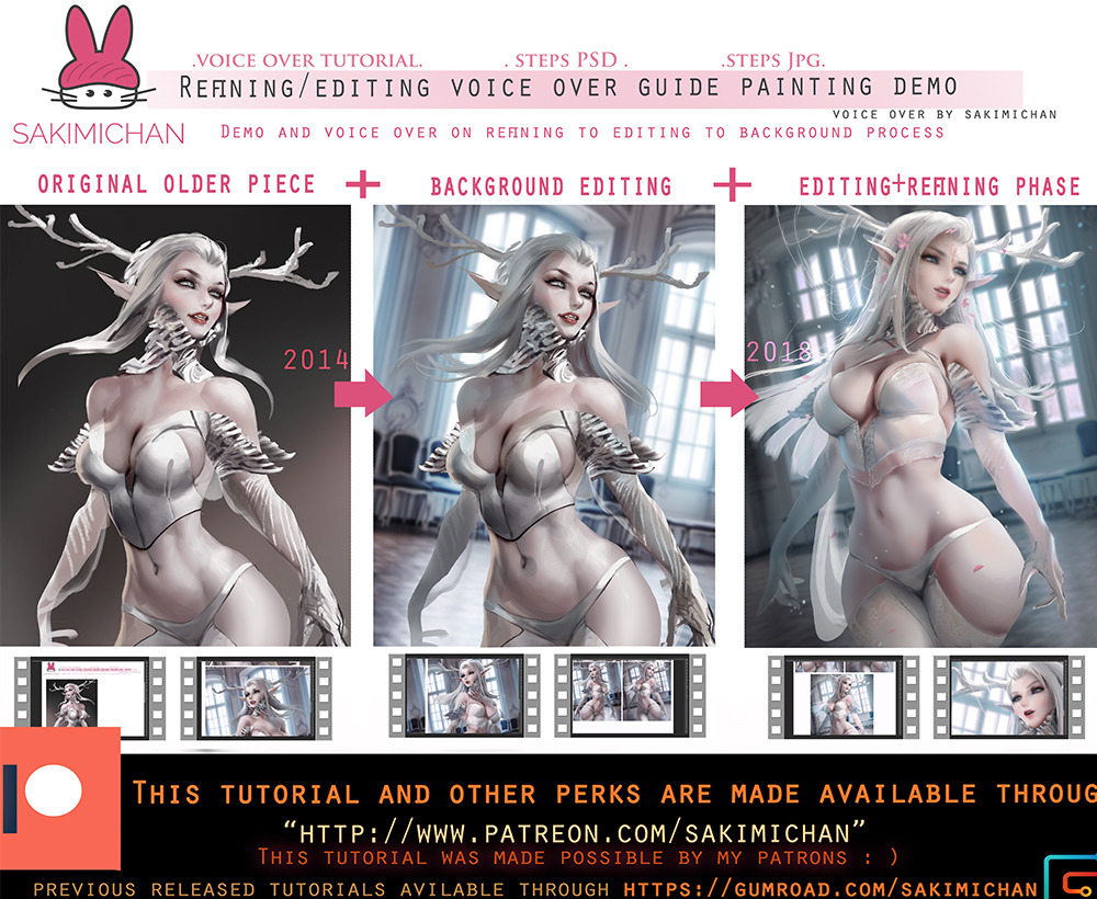 sakimichan: Term summary ! sign up ends tomorrow tonight :3 PSD, HD jpg, video  process,