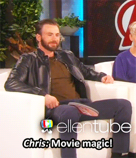 bealeeve-me:  in which we are all Scarlett Johannson [x] bonus Chris being a dork