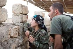 bijikurdistan:  The Leader of YPG in Kobane is the Kurdish Woman Nalin Afrin (40) Afrin – described as a beautiful, cultivated, intelligent and phlegmatic woman who cares for the mental state of the fighters and takes interest in their problems wrote: