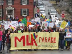 so-dayi:  fuckyeahmarxismleninism:  Lexington, Virginia: Say no to hate, yes to unity &amp; solidarity! Hundreds take to the streets for  Lexington’s first ever MLK Day Parade, January 14, 2017.  Photos by Bryan G. Pfeifer    “So-Dayi is the stage