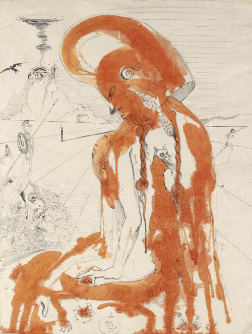 ourladyofperpetualastonishment: Athena, Salvador Dalí, 1965.