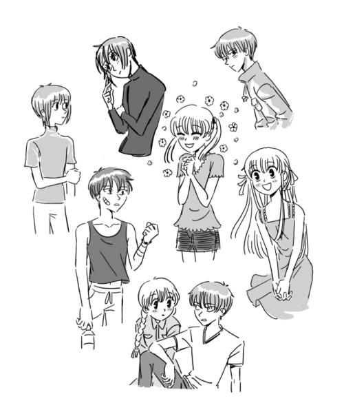 dontlookatmepwease: the early furuba art is so nostalgic it makes my heart hurt ;__;(the bottom one 