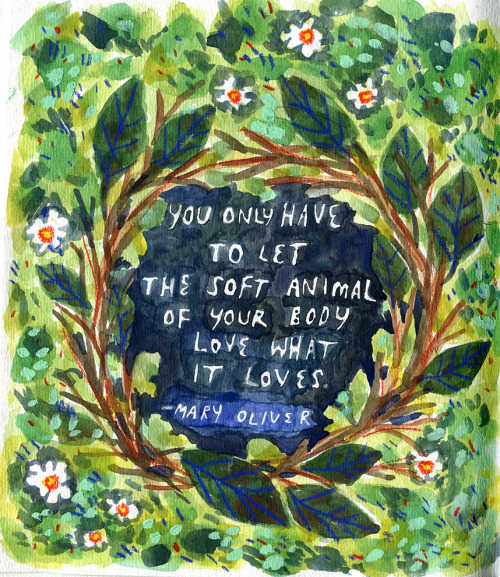 phoebewahl: I painted my favorite quote by my favorite poet in my sketchbook. From &ldquo;W