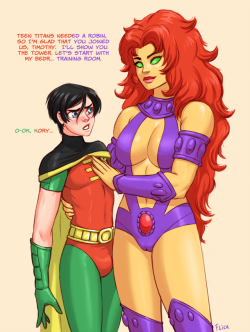 Flick-The-Thief:tim Drake And Starfire