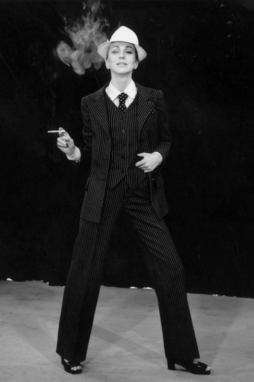  Algerian-born Yves Saint Laurent launched ‘Le Smoking’ Look in 1966, his couture collection feature