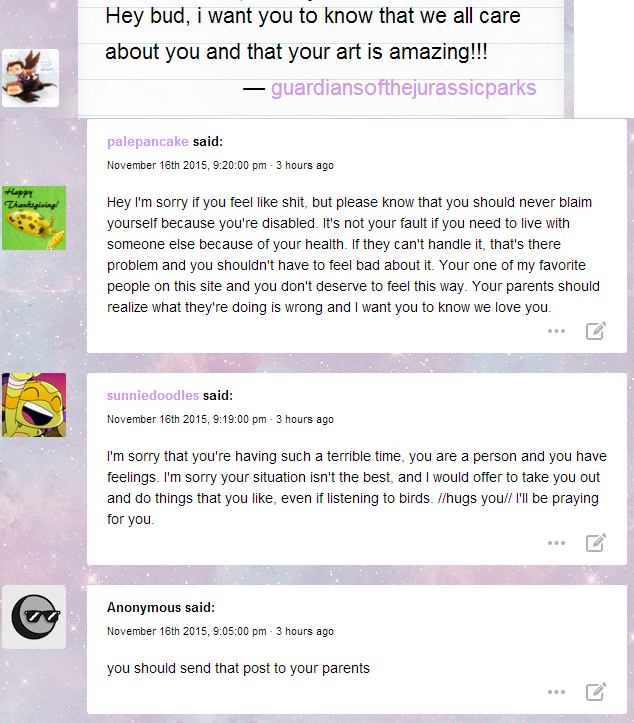 i wish i could say more than thank you but really, thanks everyone for caring