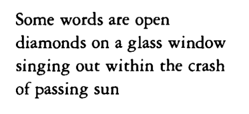 violentwavesofemotion:    Audre Lorde, from