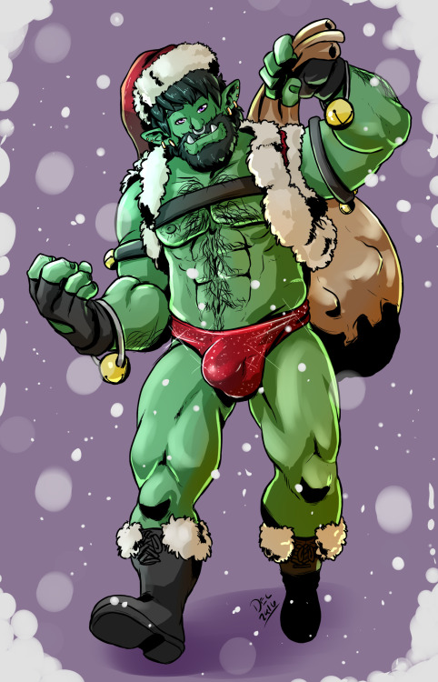 lordofthemonkeys:  One of Santa’s “little” helpers? Santa himself? Either way